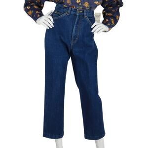 70s Vintage Brittania Indigo Hipster High Waisted Festival Mom Denim Jeans 28